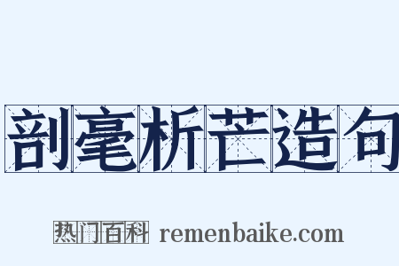 剖毫析芒造句是什么意思的图片